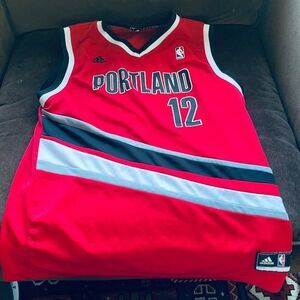 L Aldridge NBA Authentic Adidas Swingman Jersey M Portland Blazers #12 Men’s L